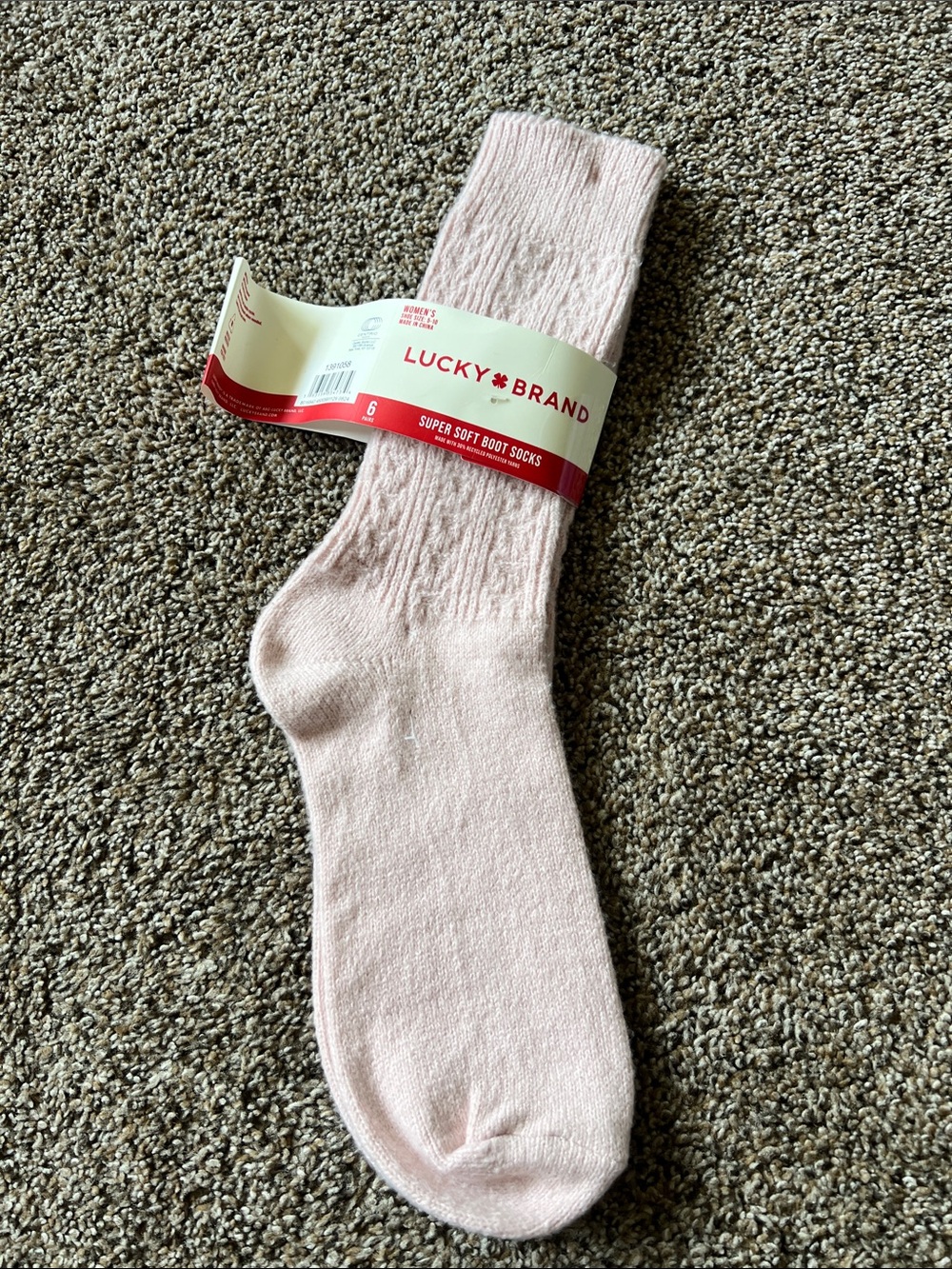 Lucky Brand women’s Soft Pink Boot Socks